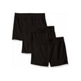 thumbnail image 1 of Hanes Girls' Jersey Shorts, 3-Pack Black XS, 1 of 12