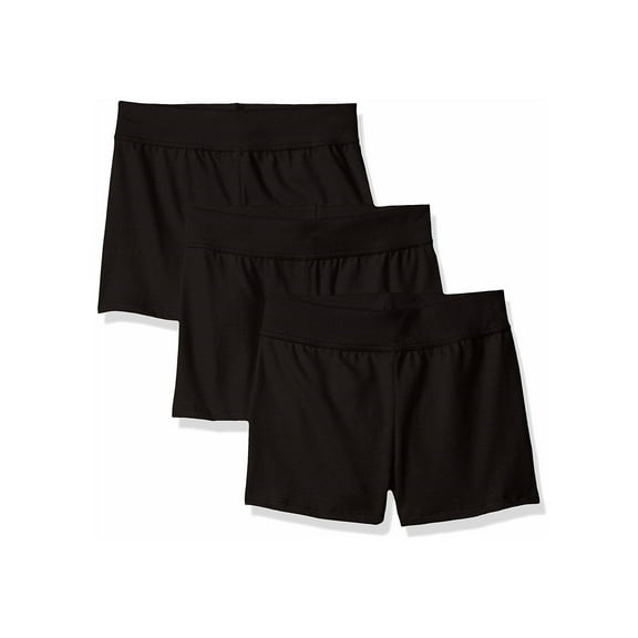 Hanes Girls' Jersey Shorts, 3-Pack Black XL