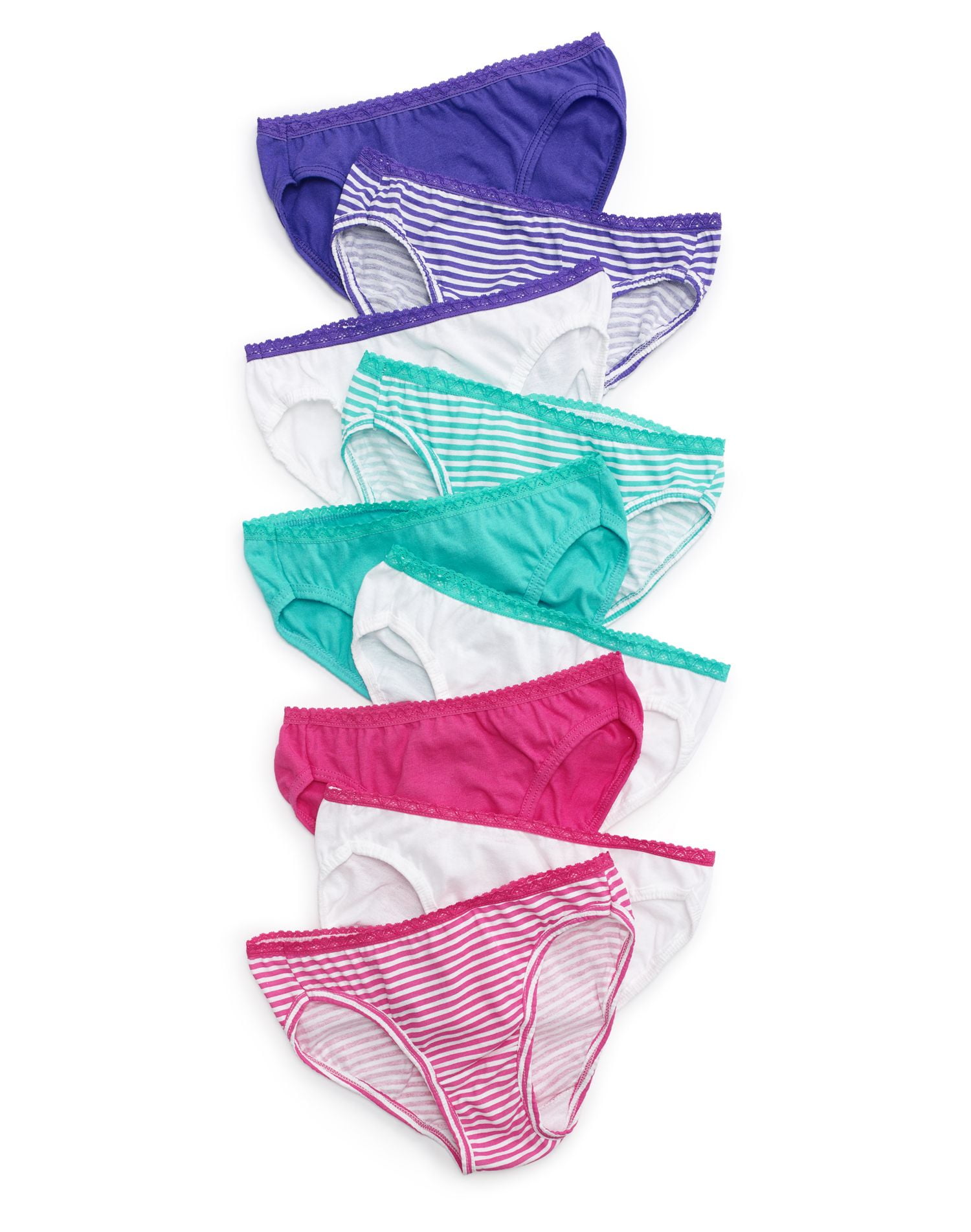 Hanes Girls Bikinis Or Hipsters (Size 14 ) Count Of 9 Piece Pack