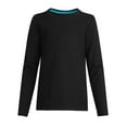 thumbnail image 1 of Hanes Girls Long Sleeve Crewneck T-Shirt Tee 100% Cotton Ringspun Comfort Soft, 1 of 2