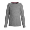thumbnail image 1 of Hanes Girls Long Sleeve Crewneck T-Shirt Tee 100% Cotton Ringspun Comfort Soft, 1 of 2