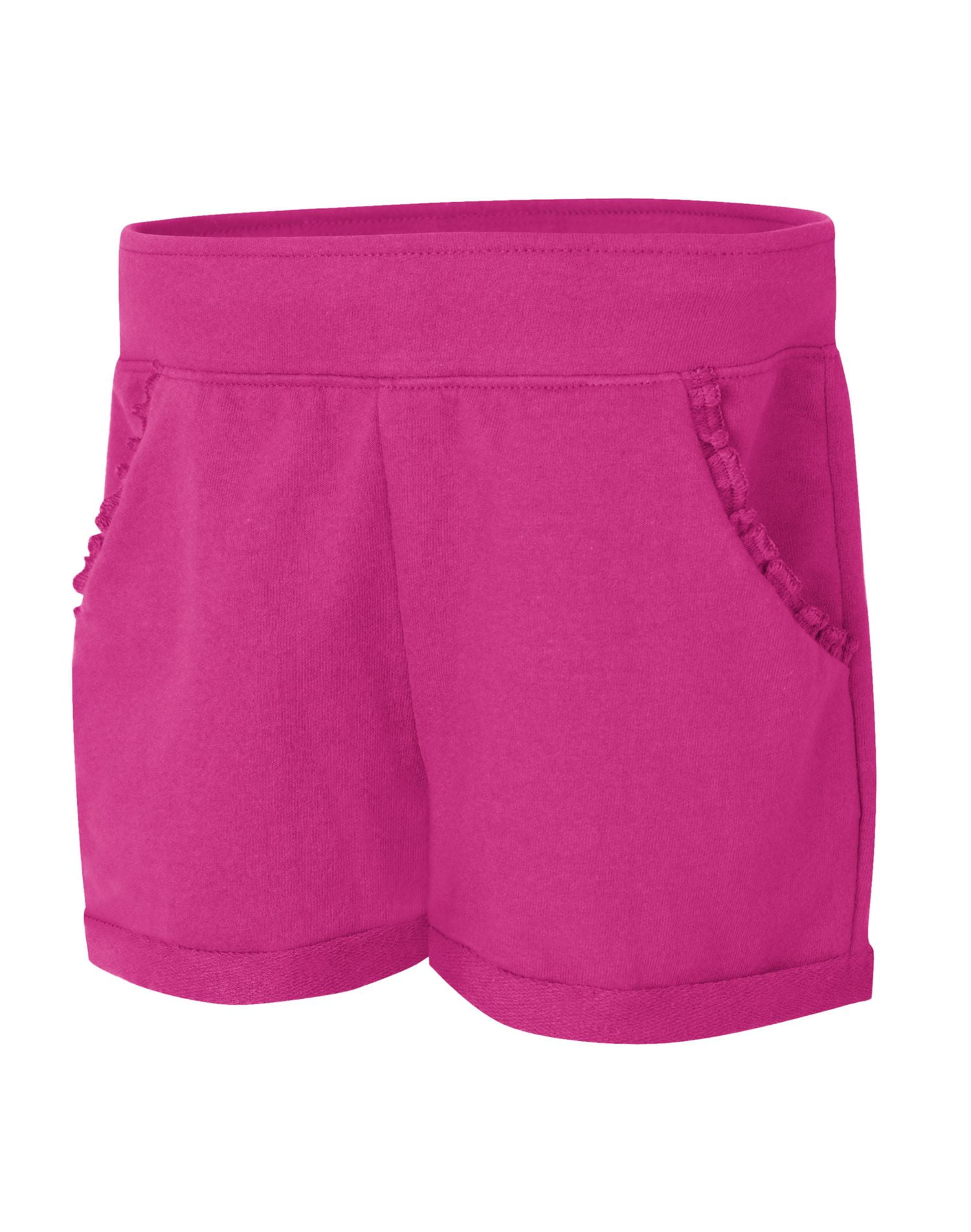 Hanes Brandclub Hanes Girls Ruffle Pocket Short Little Girls Big Girls