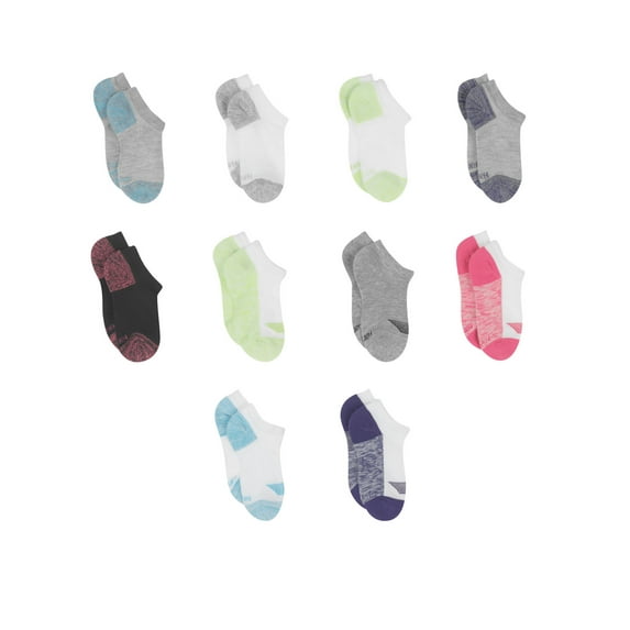 Hanes Girls Socks, 10 Pack Girls' Cool Comfort No Show Socks (Little Girls & Big Girls)