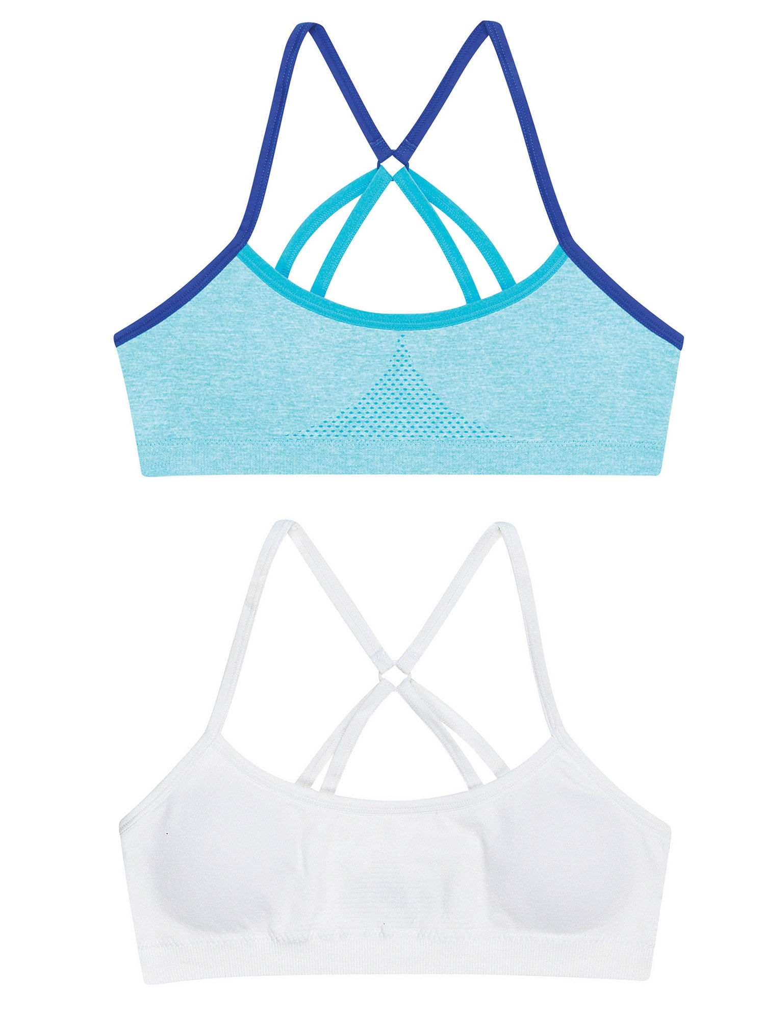  Hanes Girl's Crop Top Bralette, Small: Clothing, Shoes