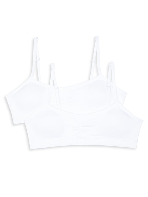 Girls Seamless Ruched Bra, 2-Pack, Sizes (S-XXL)