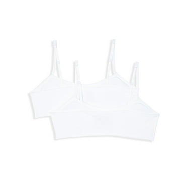 Hanes Girls Seamless Ruched Bra, 2-Pack, Sizes (S-XXL)