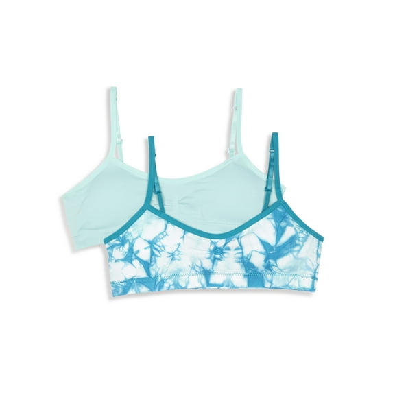 Hanes Girls Seamless Ruched Bra, 2-Pack, Sizes (S-XXL)