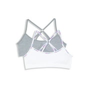 Hanes Girls' Seamless Strappy Back Bralette, 2-Pack, Sizes (S-XXL)