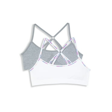 Hanes Girls' Seamless Strappy Back Bralette, 2-Pack, Sizes (S-XXL)