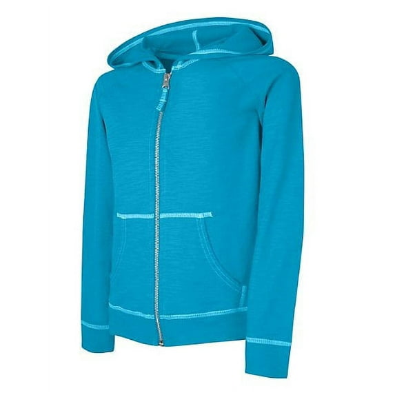 Hanes Girls Slub Jersey Full-Zip Hoodie, Sizes 4-16