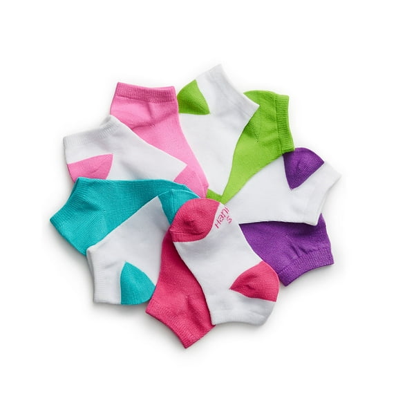 Hanes Girls Socks, 10 Pack Low Cut, Sizes S - L