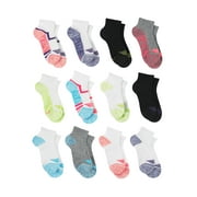 Hanes Girls Socks, 12 Pack Cool Comfort Ankle Socks, Sizes S-L
