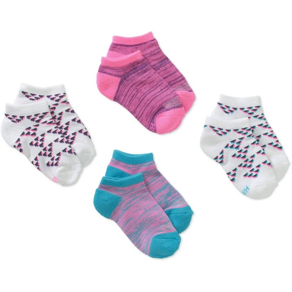 Hanes Girls Socks, 4 Pack Athletic Assorted, Sizes S-L