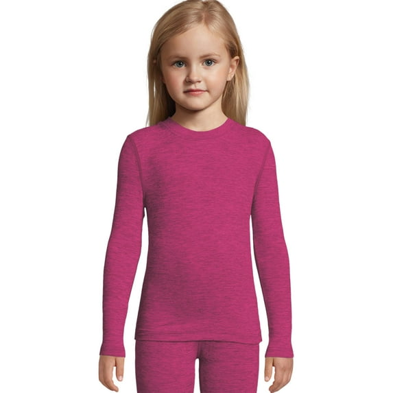 Hanes Girls' Space Dye Crewneck