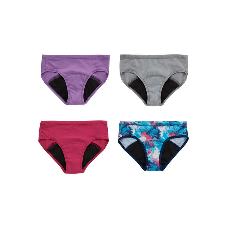 Hanes Girls' Underwear Pack, 100% Cotton Bikini Panties for Girls
