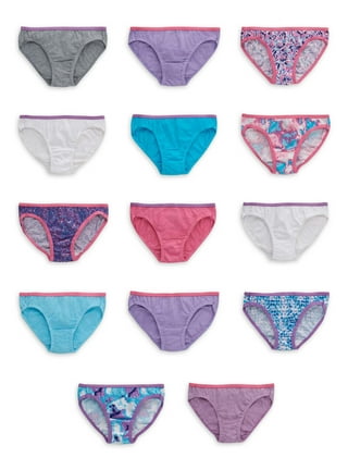 Hanes Girls Brief Underwear, 10 Pack Panties, Sizes 4 -16 