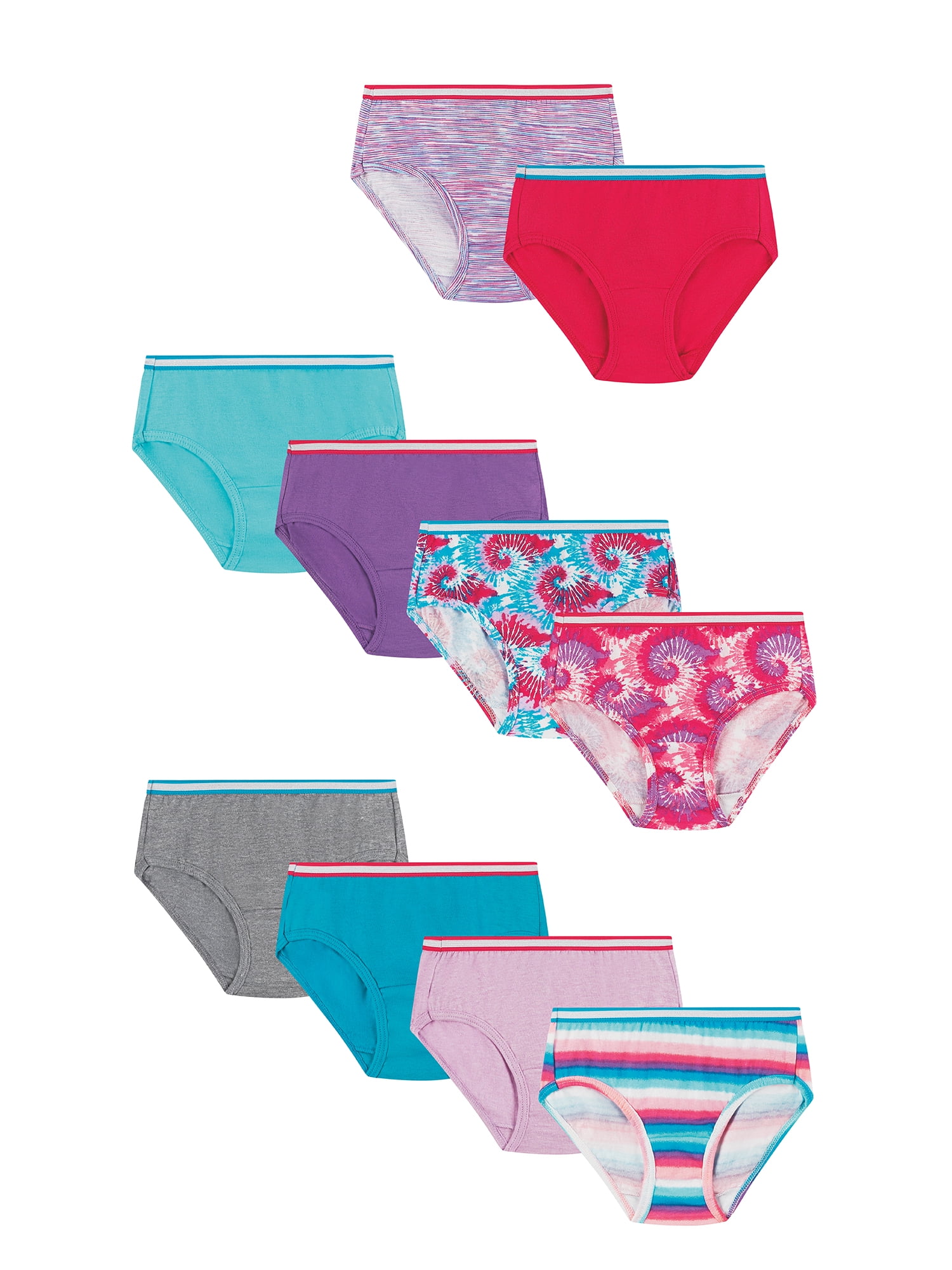 Girl's Hanes Panty Underwear Size 12 Magical Colors Unicorns Llama (Pack of  10)