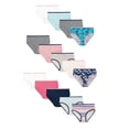 thumbnail image 1 of Hanes Girls Hipster Underwear Pack, 14-Pack, Cotton Hipster Panties for Girls, 1 of 3