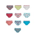 thumbnail image 1 of Hanes Girls' Tagless Super Soft Cotton Hipsters, 10 pack, Sizes 6-16, 1 of 7