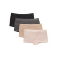 thumbnail image 1 of Tween Underwear, 4-Pairs, Seamless Girls' Boyshort Pack, Neutrals, 1 of 6