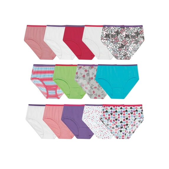 Hanes Girls Underwear, 14 Pack Brief Panties (Little Girls & Big Girls)
