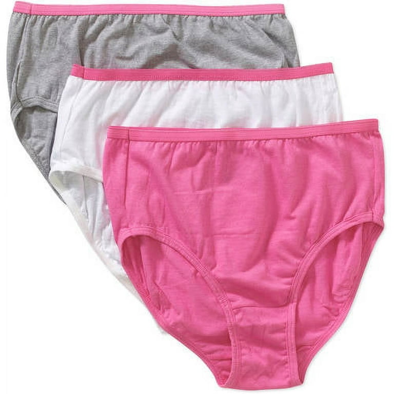 Hanes Girls Underwear, 3 Pack Core Cotton Brief Panties (Little
