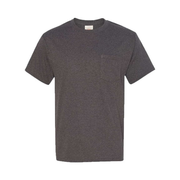 Hanes H5590 Men's 6.1 oz. Tagless Pocket T-Shirt (2 PACK)
