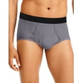 thumbnail image 1 of Hanes Mens Ultimate Black/Gray Briefs 6-Pack, 2XL, Assorted, 1 of 3