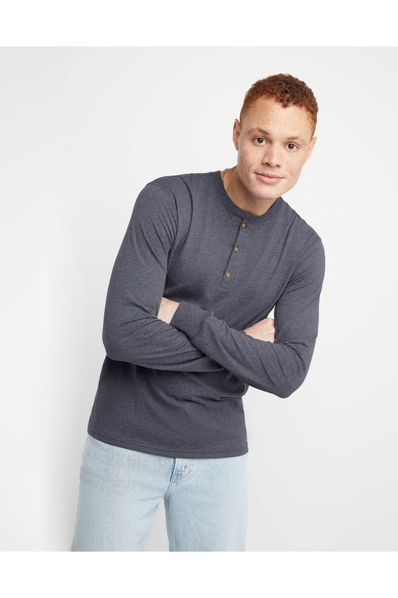 Henley Long Sleeve Originals Men's Tri-Blend Three Button Camping Outdoors