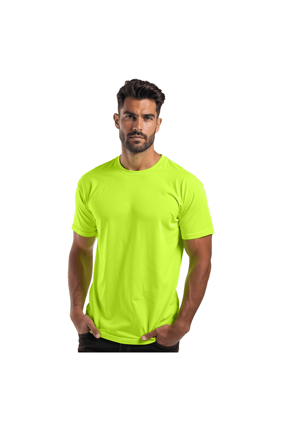 Hi Vis Cotton Essential Work T-Shirt, Safety Green, XL
