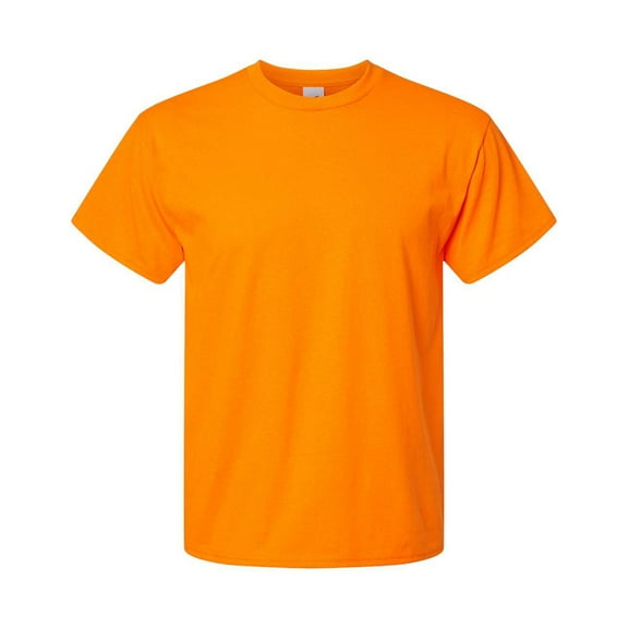 Hanes Hi Vis Safety Orange T-Shirt, Men High Visibility Short Sleeve Work Safety Essential Tee, M