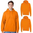 thumbnail image 1 of Hanes - High Visibility Hooded Sweatshirt - P170 | Safety Workwear Pack-2 Adult Fleece Sweater With Pouch Pocket, 7.8 oz Size S, 1 of 5
