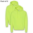 Hanes High Visibility Safety Hooded Sweatshirt, Safety Green Ecosmart