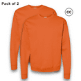 thumbnail image 1 of Hanes - High Visibility Sweatshirt, Hi Vis XP Fleece Safety Orange Work Reflective Crewneck Ecosmart Sweatshirt,7.8oz 50/50 US Grown Cotton/Polyester Size-S Pack 2, 1 of 5