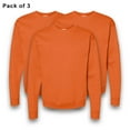 thumbnail image 1 of Hanes - High Visibility Work Reflective Sweatshirt | 7.8oz 50/50 US Grown Cotton/Polyester Hi Vis Ecosmart Crewneck Safety Orange XP Fleece Sweatshirt Size-S Pack 3, 1 of 5