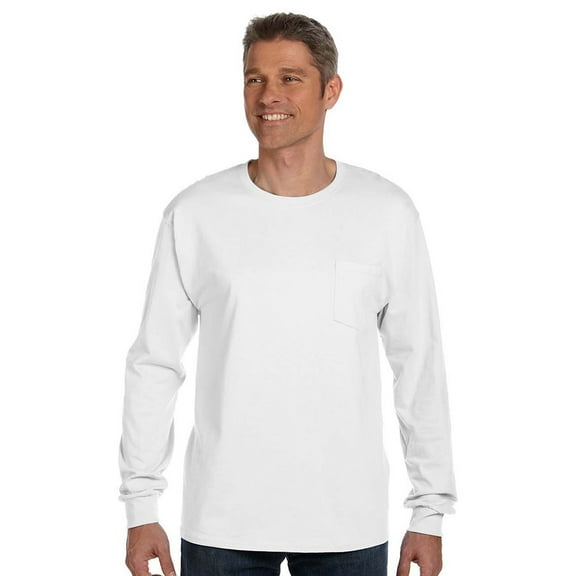 Hanes Hn 5596 6.1Oz Tgls Ls Tee W/Pk