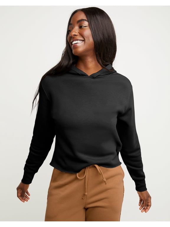 Hoodie Women's Raw Edge Pullover Sweatshirt Soft Long Sleeve sz XS-2XL
