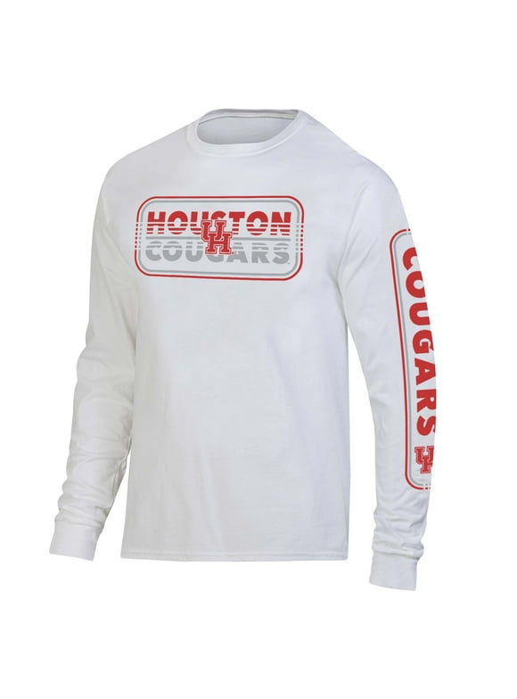 Hanes Houston Cougars White Long Sleeve 2-hit T-Shirt