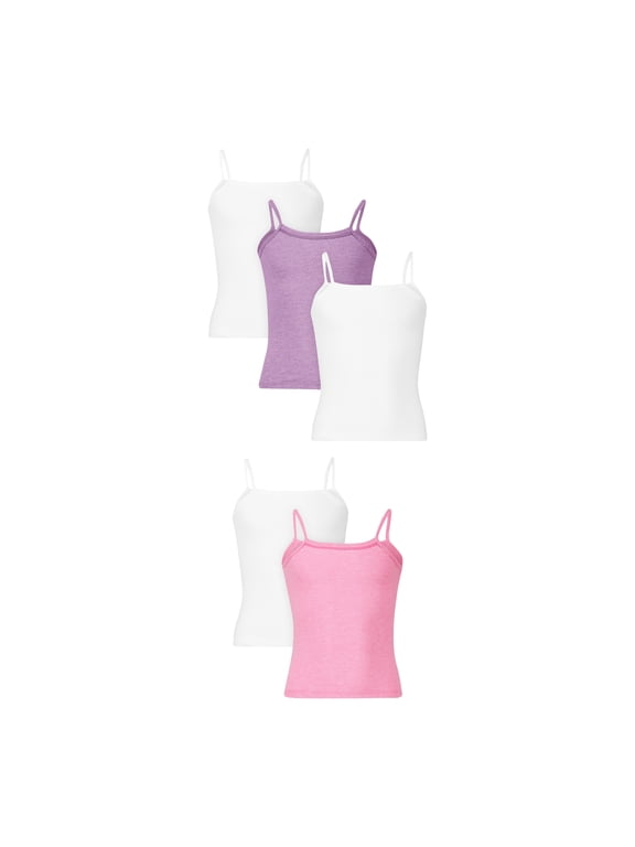 Infants/Toddlers Cami Pack, 5-Pack, Tank Top Undershirts for Toddler Girls, Cotton-Blend Girls' Camisole
