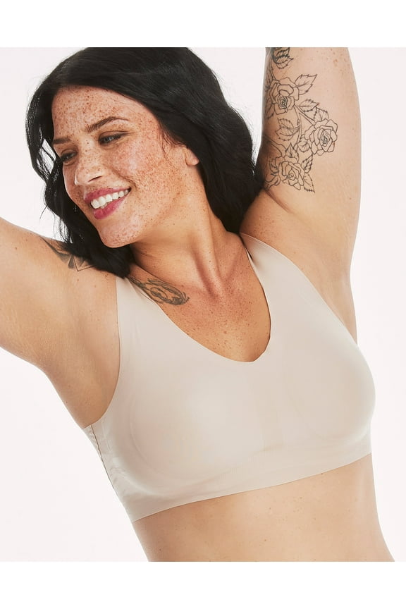 Invisible Embrace Women's Wireless T-Shirt Bra, Seamless Nude M