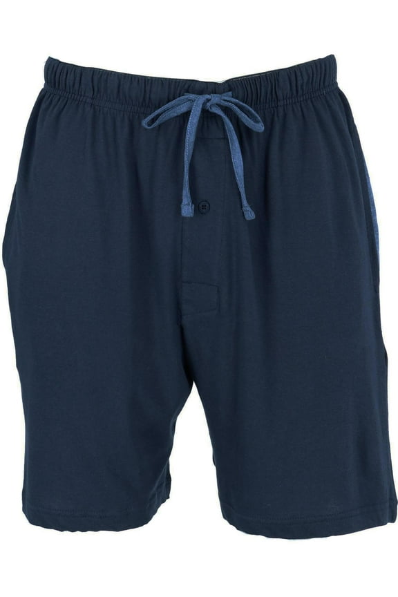 Jersey Knit Cotton Button Fly Pajama Sleep Shorts (Men)