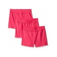 thumbnail image 1 of Hanes Girls' Jersey Shorts, 3-Pack Amaranth S, 1 of 3
