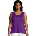 thumbnail image 1 of Hanes Just My Size Cool DRI Women's Tank (Plus ) Plum Dream 1X, 1 of 3
