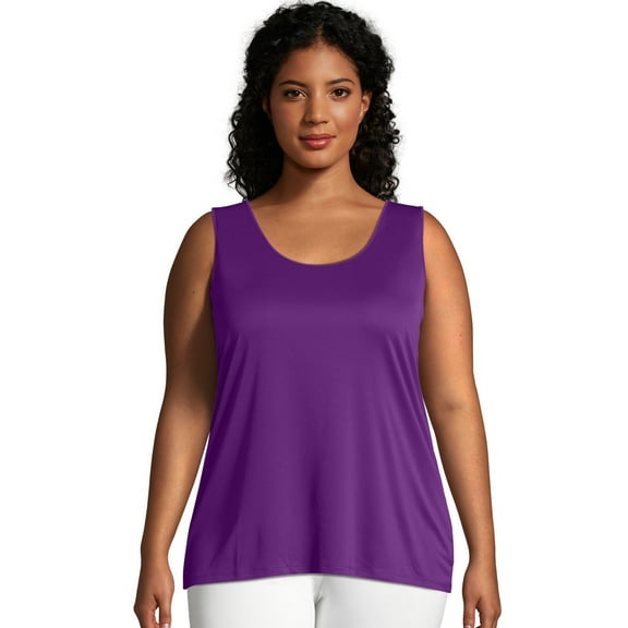 Hanes Just My Size Cool DRI Women's Tank (Plus ) Plum Dream 4X