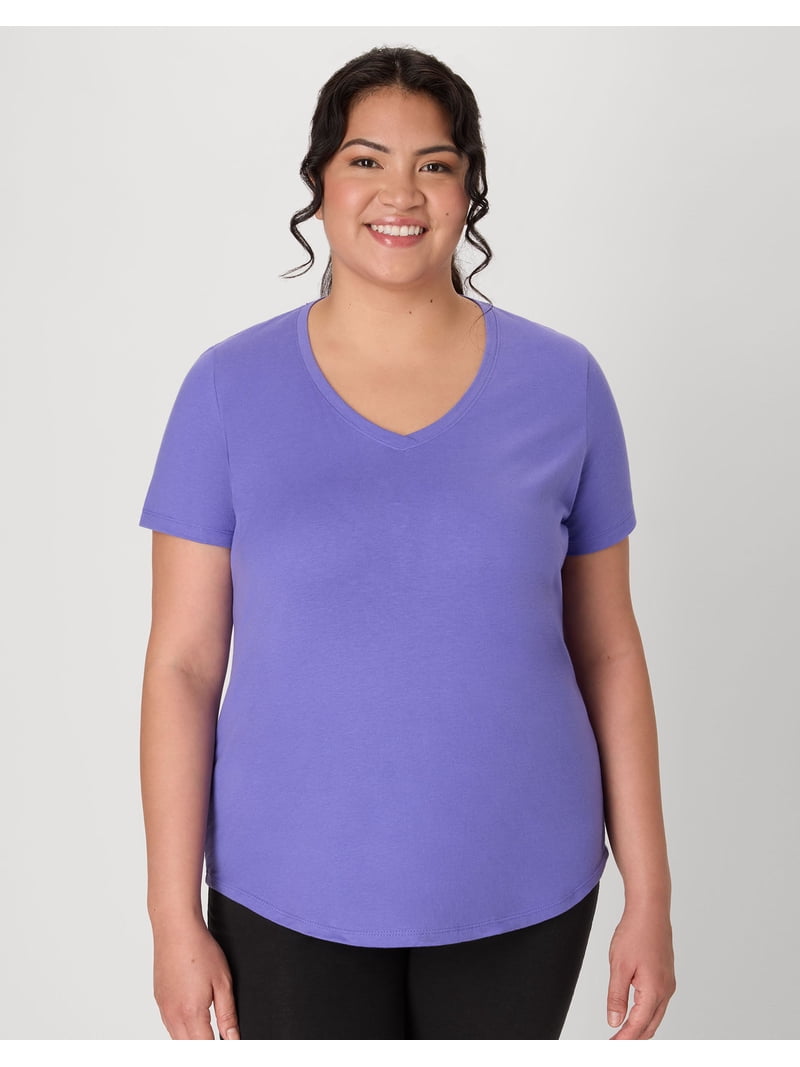 Hanes, Just My Size Cotton Jersey T-Shirt, 4X, Petal Purple