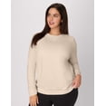 thumbnail image 1 of Hanes Just My Size EcoSmart Women's Fleece Sweatshirt, V-Notch (Plus ) Champagne Frost 1X, 1 of 5