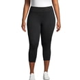 thumbnail image 1 of Hanes Just My Size Women's Active Capri Leggings, 20" (Plus ) Black 3X, 1 of 3