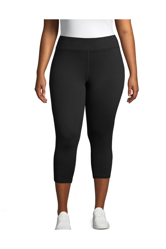 Just My Size Women's Active Capri Leggings, 20" (Plus ) Black 3X