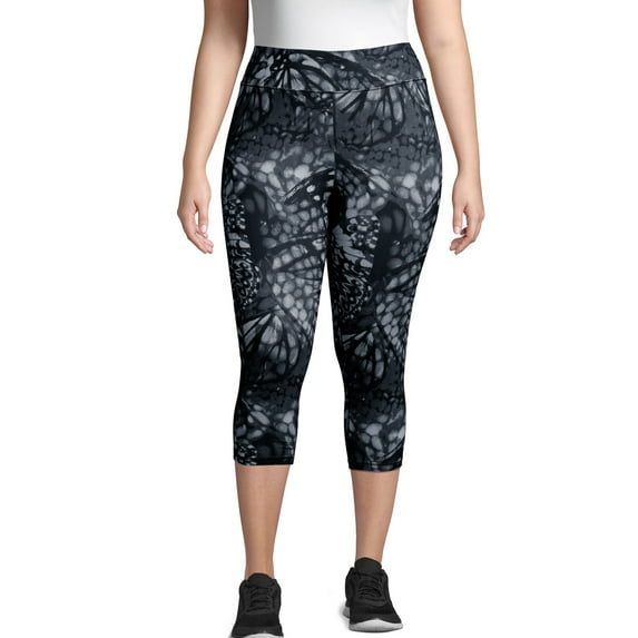 Hanes Just My Size Women's Active Capri Leggings, 20" (Plus ) Wingspan Grey 4X