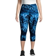 HANES Just My Size Women's Active Capri Leggings, 20" (Plus ) Wingspan Odyssey 1X